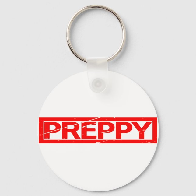 Preppy-Briefmarke Schlüsselanhänger (Vorderseite)