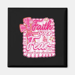 Preppy Brustkrebs Faith over Fee Coquette Pink Magnet