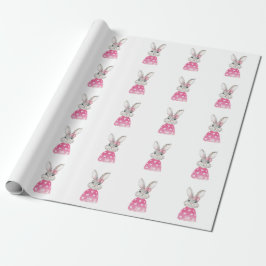 Preppy Bunny Rabbit Bow Geschenkpapier