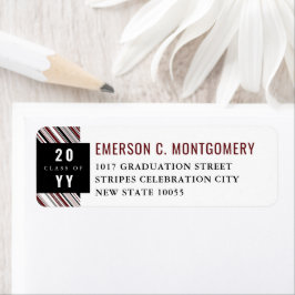 Preppy Burgundy Diagony Button Stripes Abschluss