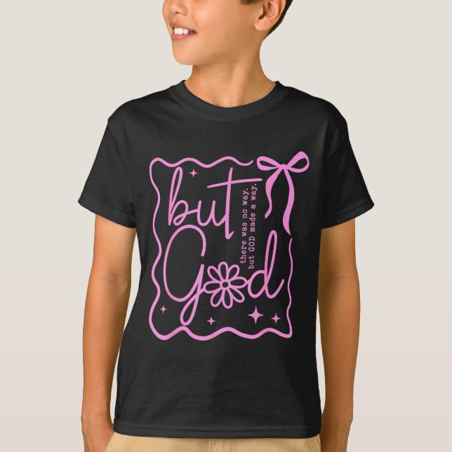 Preppy But God Coquette Bow Christian Religious Fa T-Shirt (Vorderseite)