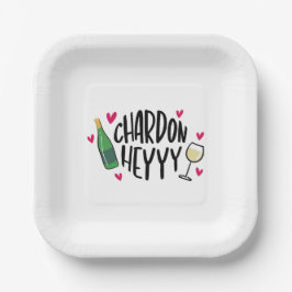 Preppy Chardonnay Funny Pappteller