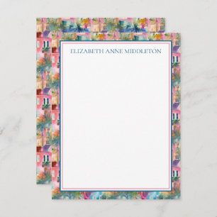 Preppy Charleston Houses Personalisiert Begleitkarte