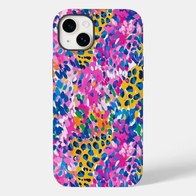 Preppy Cheetah Print Case-Mate iPhone Case (Rückseite)