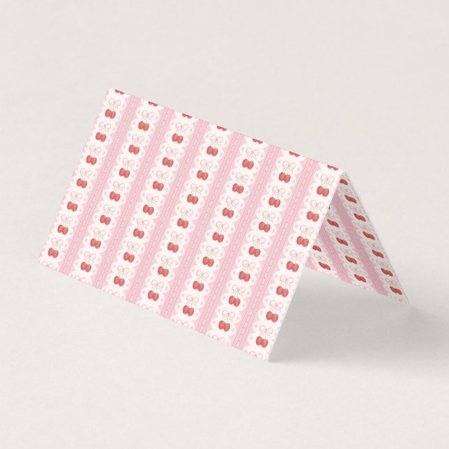 Preppy Cherry Stripes - Pink and Off White (Vorderseite)