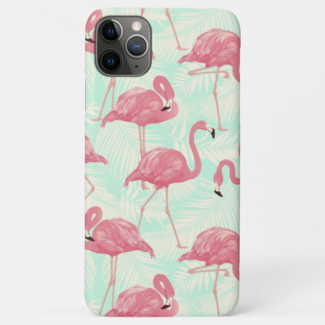 Preppy Chic Elegant rosa Flamingo Muster Case-Mate iPhone Hülle (Rückseite)