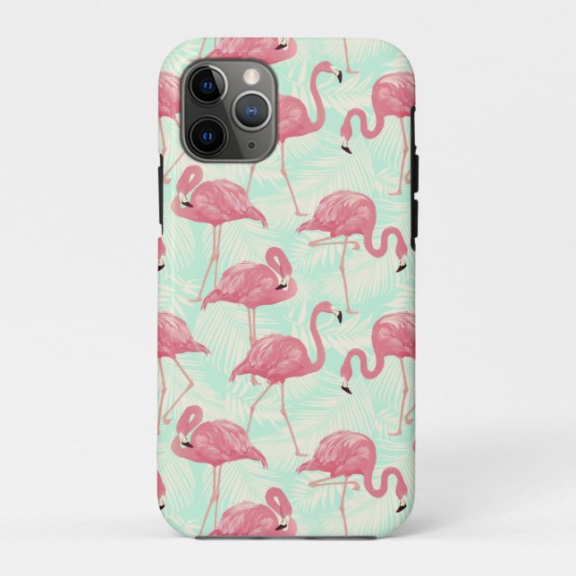 Preppy Chic Elegant rosa Flamingo Muster Case-Mate iPhone Hülle (Rückseite)