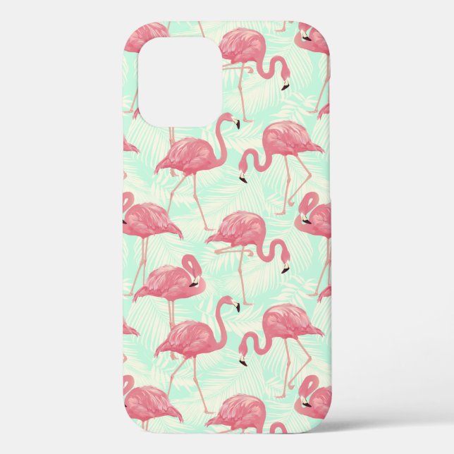 Preppy Chic Elegant rosa Flamingo Muster Case-Mate iPhone Hülle (Rückseite)
