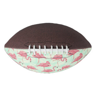 Preppy Chic Elegant rosa Flamingo Muster Football