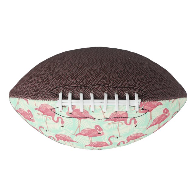 Preppy Chic Elegant rosa Flamingo Muster Football (Vorderseite)