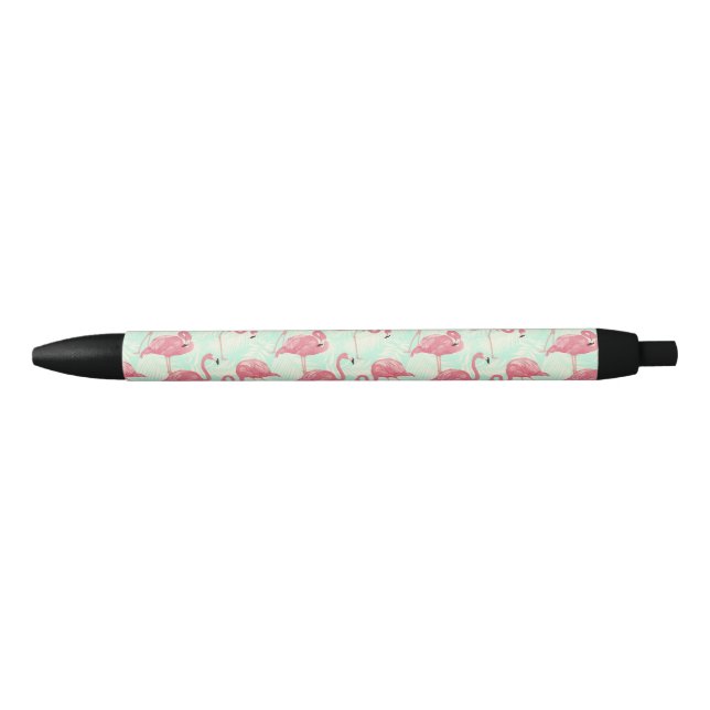 Preppy Chic Elegant rosa Flamingo Muster Kugelschreiber (Vorderseite)