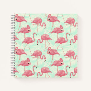 Preppy Chic Elegant rosa Flamingo Muster Notizbuch