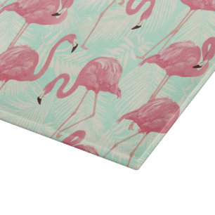 Preppy Chic Elegant rosa Flamingo Muster Schneidebrett