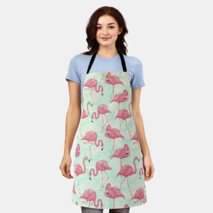 Preppy Chic Elegant rosa Flamingo Muster Schürze