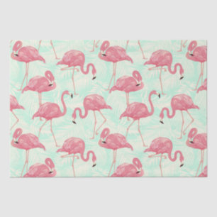 Preppy Chic Elegant rosa Flamingo Muster Seidenpapier