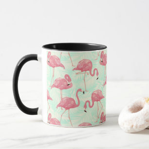 Preppy Chic Elegant rosa Flamingo Muster Tasse
