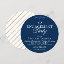 Preppy Chic Nautical Navy Engagement Party
