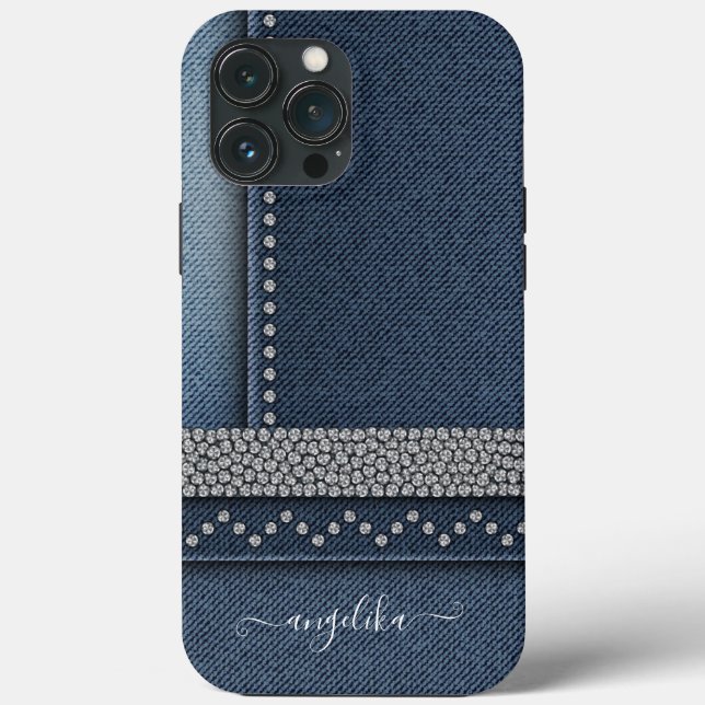 Preppy Chic Stylish Denim Case-Mate iPhone Hülle (Rückseite)