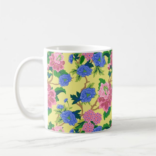 Preppy Chinoiserie Floral Kaffeetasse (Links)
