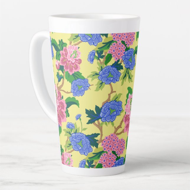Preppy Chinoiserie Floral Milchtasse (Linke Ecke)