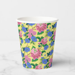 Preppy Chinoiserie Floral Pappbecher