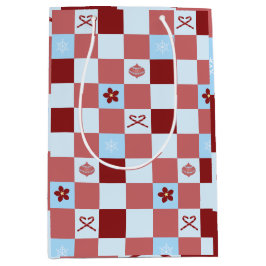 Preppy Christmas Karo Mittlere Geschenktüte