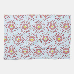 Preppy Christmas Pinwheel Geschirrtuch