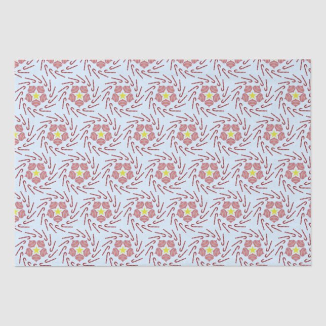 Preppy Christmas Pinwheel Seidenpapier (Vorderseite)