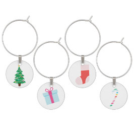 Preppy Christmas Tree Geschenk Rainbow Candy Cane Glasmarker