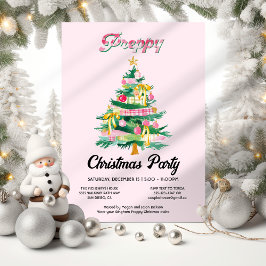 Preppy Christmas Tree Party Einladung