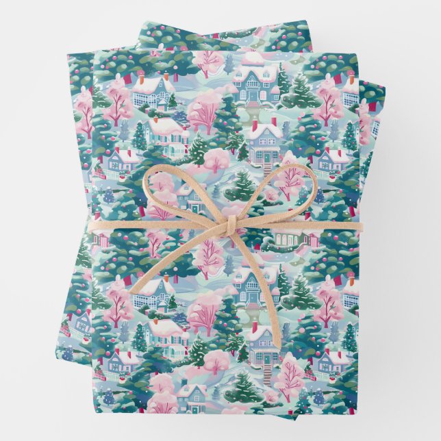 Preppy Christmas Wrapper Geschenkpapier Set (Beispiel)