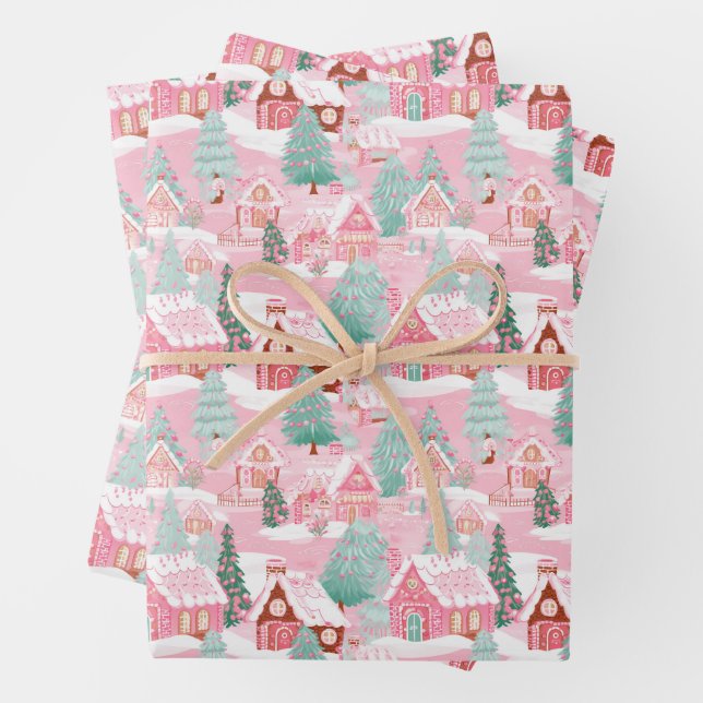 Preppy Christmas Wrapper Geschenkpapier Set (Beispiel)