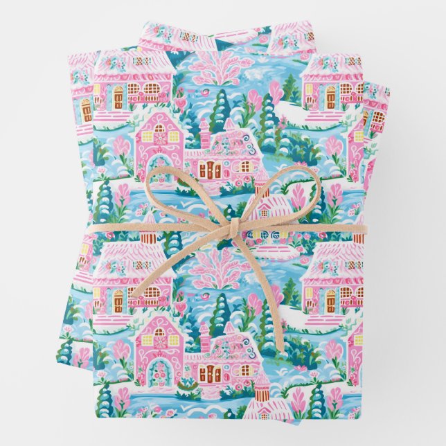 Preppy Christmas Wrapper Geschenkpapier Set (Beispiel)