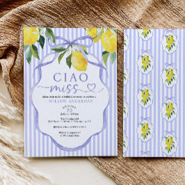 Preppy Citrus Ciao Miss Bridal Shower Invitation Einladung