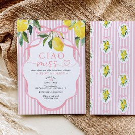 Preppy Citrus Ciao Miss Bridal Shower Invitation Einladung
