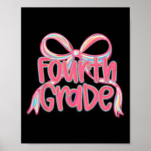 Preppy Ck Zur Schule 4. Klasse Rosa Coquette-Schle Poster