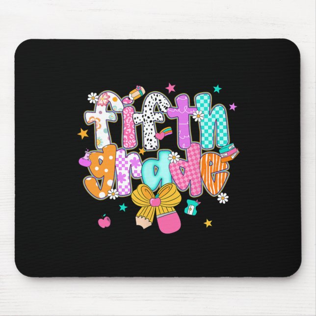 Preppy Ck Zur Schule 5. Klasse Coquette Bow Mädche Mousepad (Vorne)