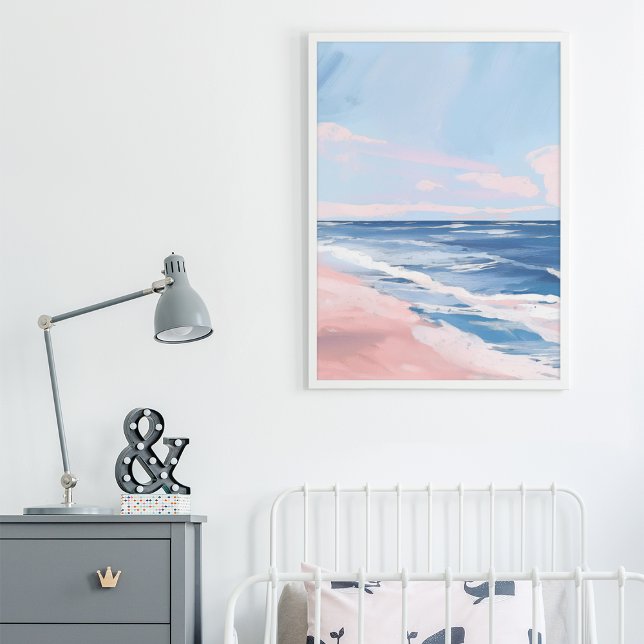 Preppy Coastal Beach Gouache Art Poster (Von Creator hochgeladen)