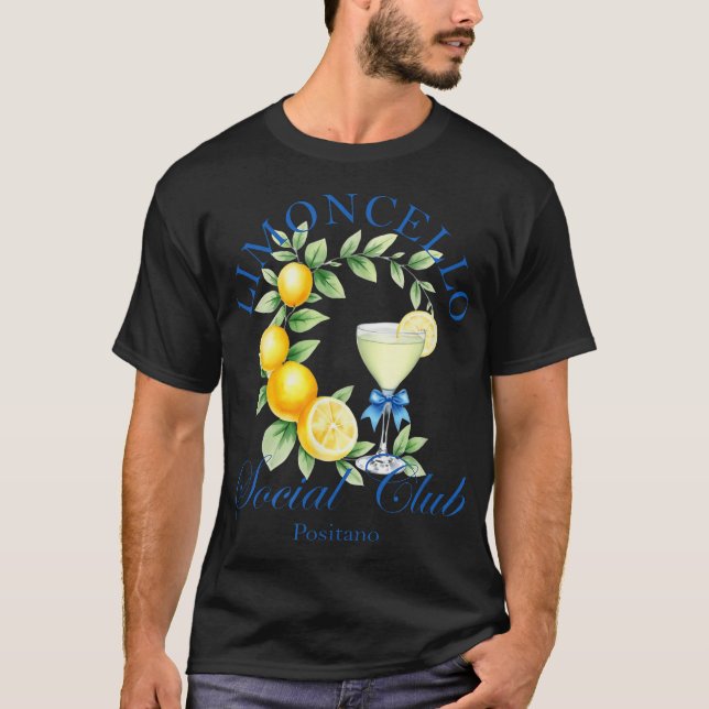Preppy Coastal Oma Italienische Limoncello Soziale T-Shirt (Vorderseite)
