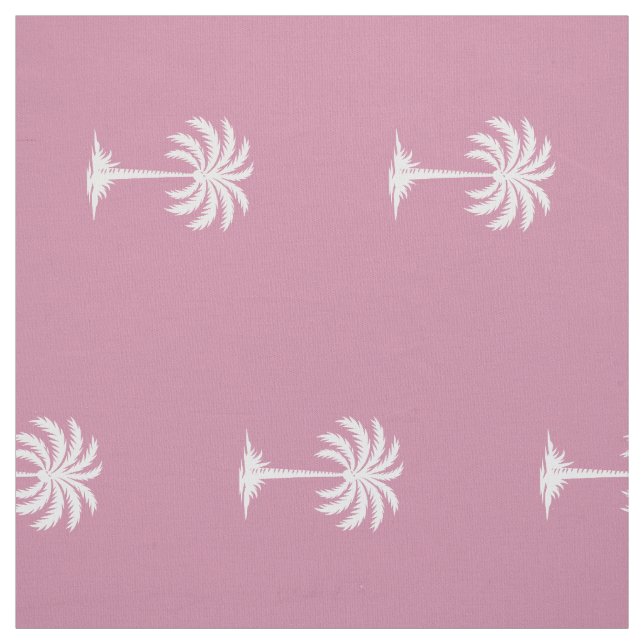 Preppy Coastal Palm Trees on Dusty Pink Stoff (Muster)