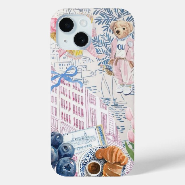 Preppy Collage, trendy Summer Collage Phone Case (Rückseite)