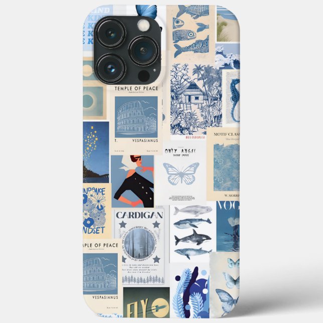 Preppy Collage, trendy Summer Collage Phone Case (Rückseite)
