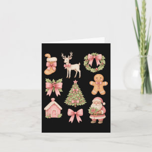 Preppy Coquette Bow Nk Weihnachtsbaum Santa Ginger Karte