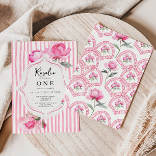 Preppy Coquette Grandmillenial Girl Birthday Einladung