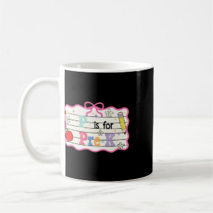 Preppy Coquette-Schleife P ist für Pre-K-Lehrer Ck Kaffeetasse