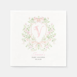 Preppy Crest Baby Shower Servietten