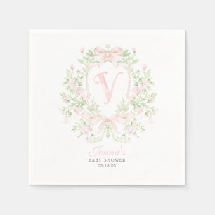 Preppy Crest Baby Shower Servietten