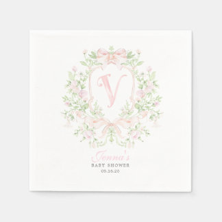 Preppy Crest Baby Shower Servietten