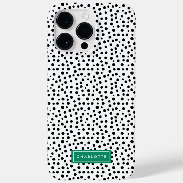 Preppy Dalmatiner Dots Personalisiert drucken Case-Mate iPhone Hülle (Rückseite)