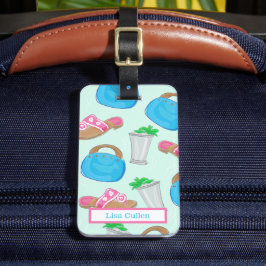 Preppy Derby Bermuda Bag Sandals Mint Julep Gepäckanhänger